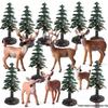 Christmas Forest Animal Ornaments Set: Deer, Elk, Reindeer, and Squirrel Models