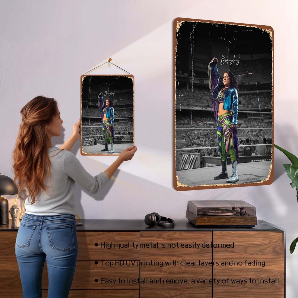 Bayley Alexa Bliss Metal Signs Wrestler Posters Room Decor Items Aesthetic Decoration Living Room Vintage Metal Plate Wall Art