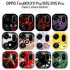 Для Oppo Find X9 Pro X9S Pro Мягкая Бумажная Наклейка-Пленка для Камеры / Декоративные Наклейки с Печатью Модных Изображений / Матовая Защитная Пленка для Камеры с Защитой от Царапин
