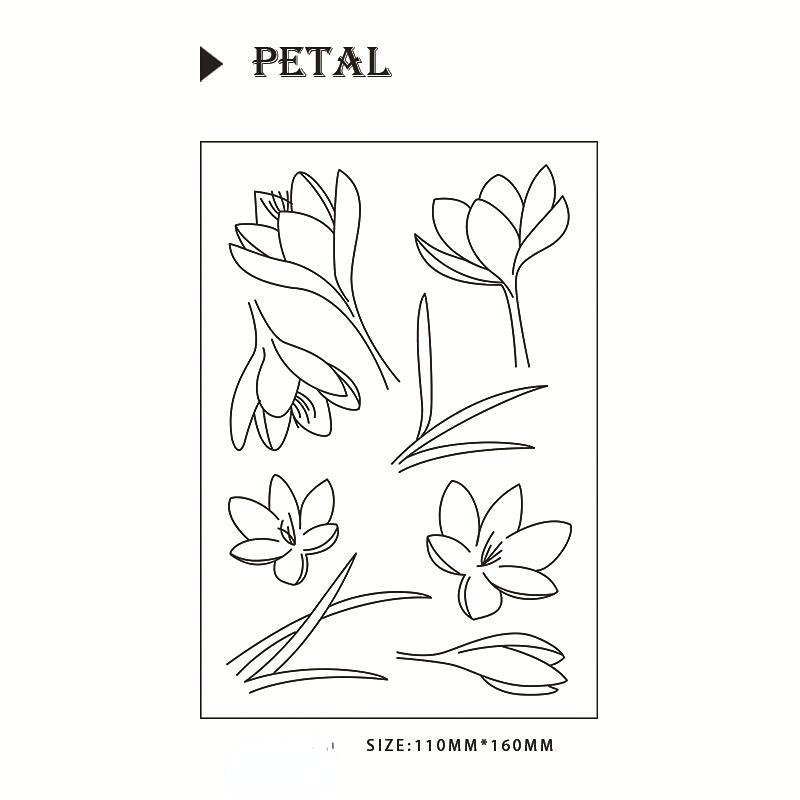 Винтажный штамп, прозрачный силиконовый штамп с цветочными фруктами и английскими словами, строительный штамп для DIY, декоративный альбом для скрапбукинга, журнал для студентов
