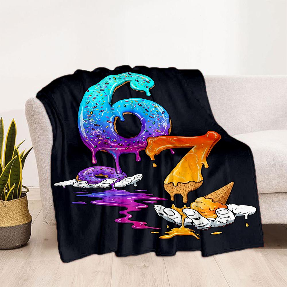 Sixty-seven Blanket,Suitable for sofas, offices, travel, living rooms, Gifts to relatives and friends, Blanket,Suitable for all seasons.