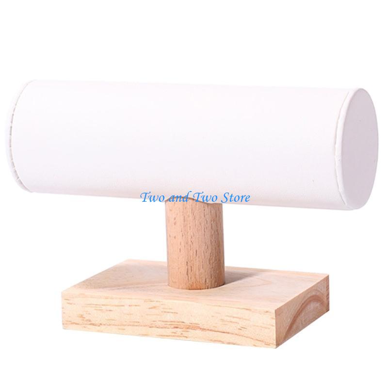 HX6F Wooden Display Stand Jewelry Storage Shelf Bracelet Bangles Wristchain