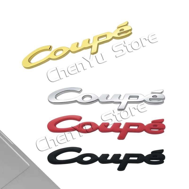 For Coupe Metal Emblem Opel Fiat Abarth Hyundai Toyota Mini Cooper Subaru Nissan Volvo 3D Decals Sticker Rear Trunk Badge Logo