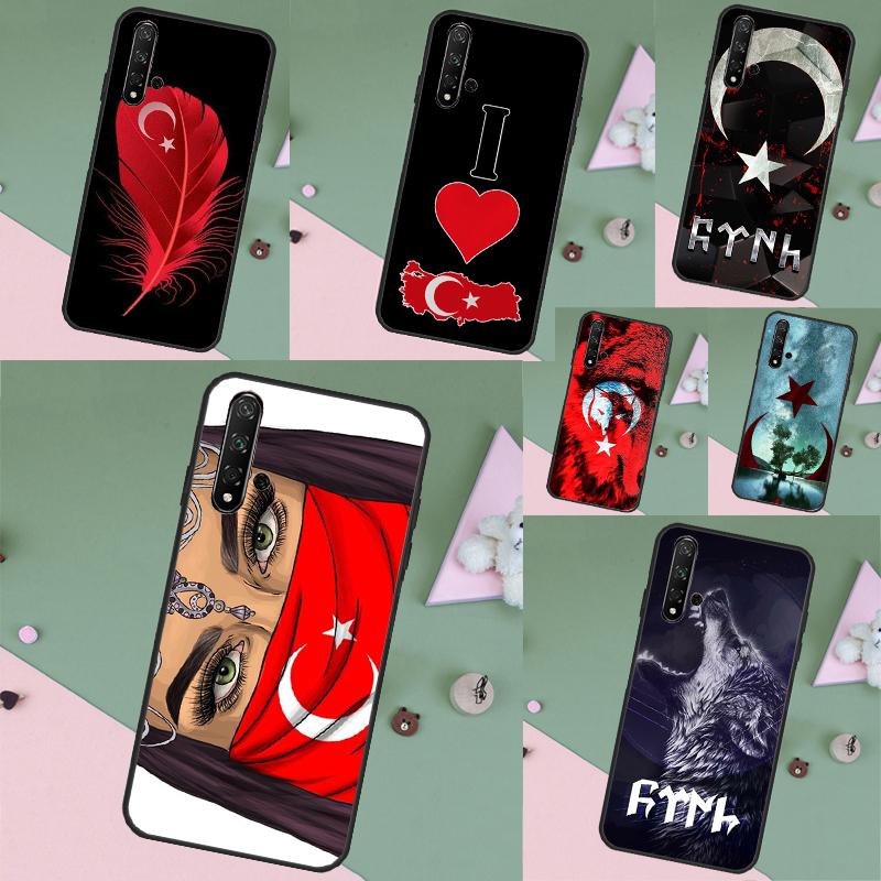 Turkey Turkish Flag For Huawei Nova Y70 Y91 Y61 Y72 Y73 Y90 Y60 3i 7i 8i 11 12i 9 10 SE P20 P30 Pro P40 Lite Case