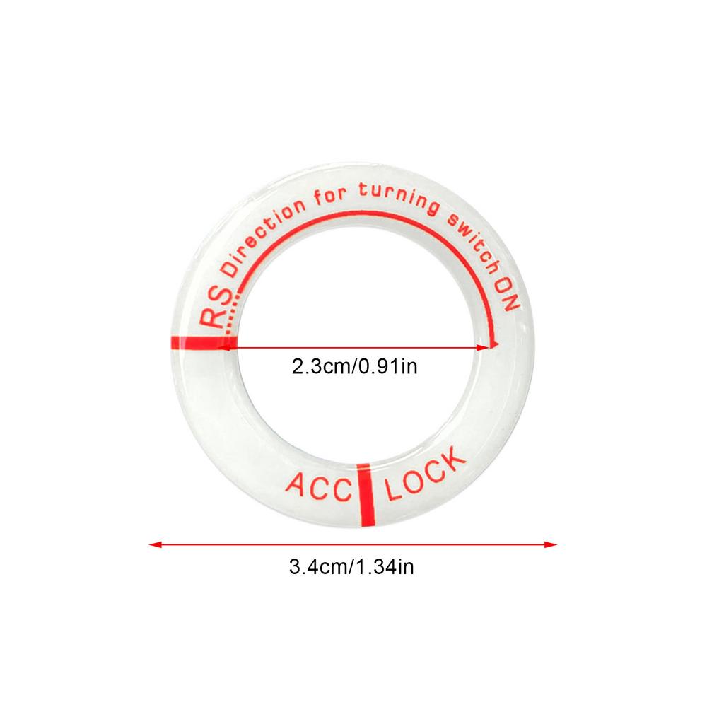 Светящаяся наклейка на кольцо переключателя зажигания автомобиля, наклейки на автомобильные брелки, декоративные наклейки на мотоциклы, 3D-крышка переключателя, светящаяся в темноте