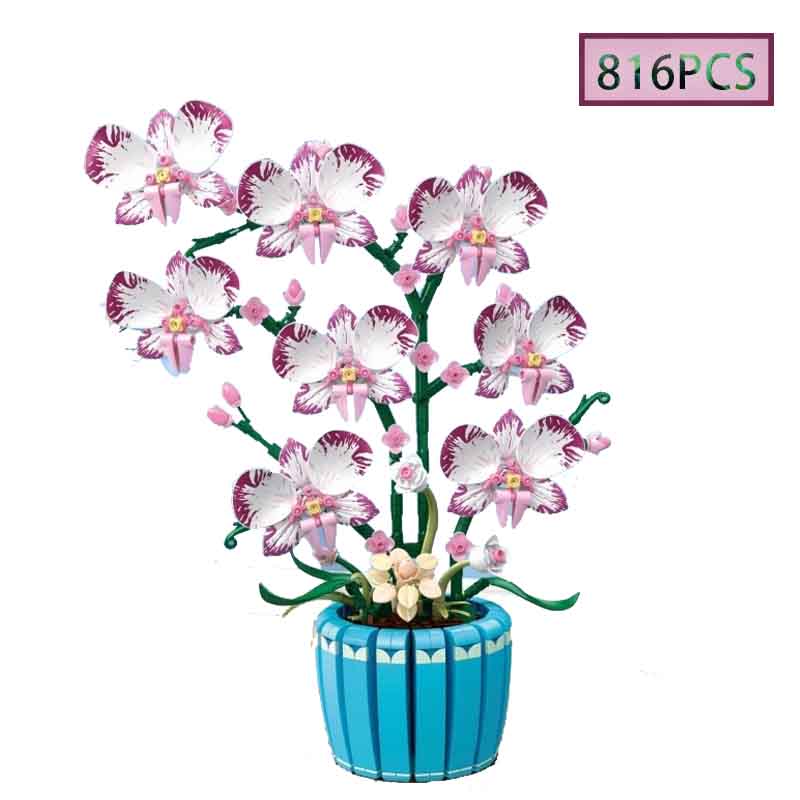 Moc Gaomi Si Beautiful Simulation Bouquet Ornament Building Blocks Children'S Puzzle Toys Teacher'S Day Mother'S Day Gift