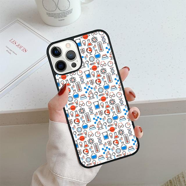 Иконка 'Научные исследования' Чехол для телефона Для iPhone 17 Air 13 12 14 15 16 Чехол Для Apple 14 15 16 Pro Max Plus Coque