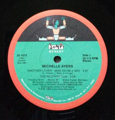 12-дюймовая пластинка MICHELLE AYERS - Another Lover JS1015 Jump Street Rec 1988 США Танцевальная и Электронная Б/У