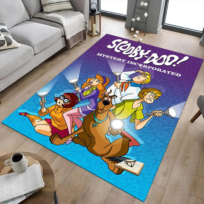 1pc Scoobydoo Mystery Night Carpet for Playroom Bedroom Living Room Sofa Home Decor,kids Game Area Rug Non-slip Floor Mat Y826101