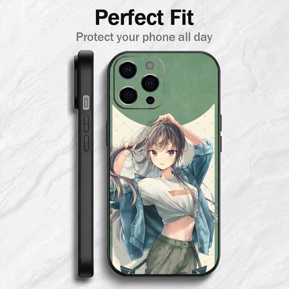 Чехол для телефона с персонажем аниме Y-Yuki Suou для iPhone 17, 16, 15, 14, 13, 12 Plus, Max, Мягкий силиконовый, Черный