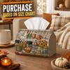1pc Rustic Farmhouse Kitchen Tissue Box - Multi-functional Napkin Box, Two Sizes Available Made of Durable Polyester, Decorated with Rooster Sunflower