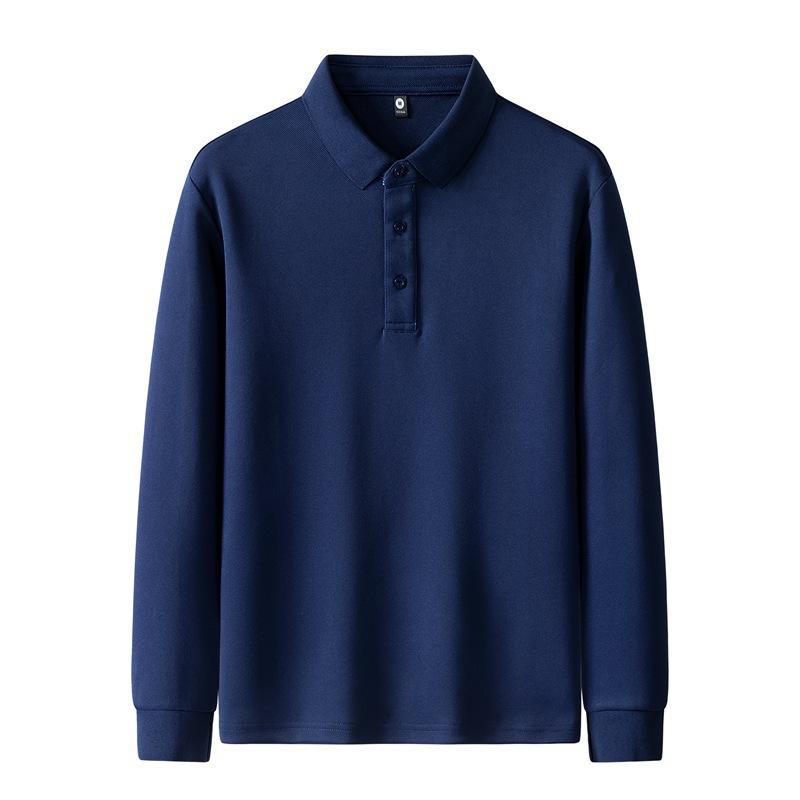 Men's Long Sleeve Polo Shirts Button Casual Work Pullover Shirts Moisture Wicking Lightweight Golf Shirts Regular-Fit Collared Tee Shirt for Men
