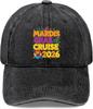 Круиз Mardi Gras 2026 Бейсболка Стиранный Полиэстер Повседневная Кепка Snapback Унисекс Взрослый