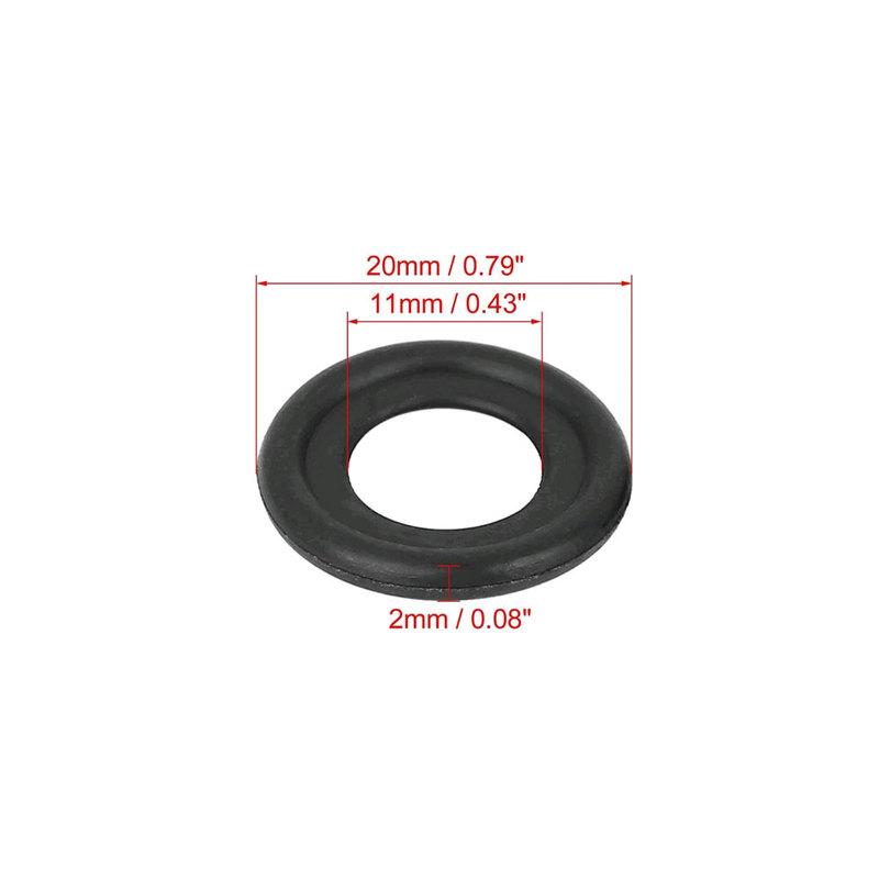 10Pcs Car Engine Oil Drain Plug Gaskets Washer Black Rubber Replacement Screw Washers Sealing Gasket for GM 12616850 3536966