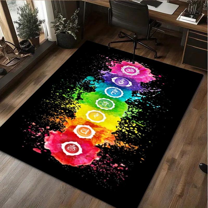 Chakras Rug - Home carpet Office Decorative Carpet For Living Room Bedroom Door Mat Floor Rug Computer Chair Area Rug
