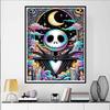 Disney 5D DIY Diamond Painting Jack Psychedelic Neon Style Illustration Full Round Diamond Mosaic Cartoon Cross Embroidery Art Painting HomeDecoration
