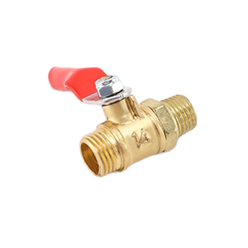 G1/4 Pipe Male To Male Thread Brass Ball Valve Hose Connector Switch