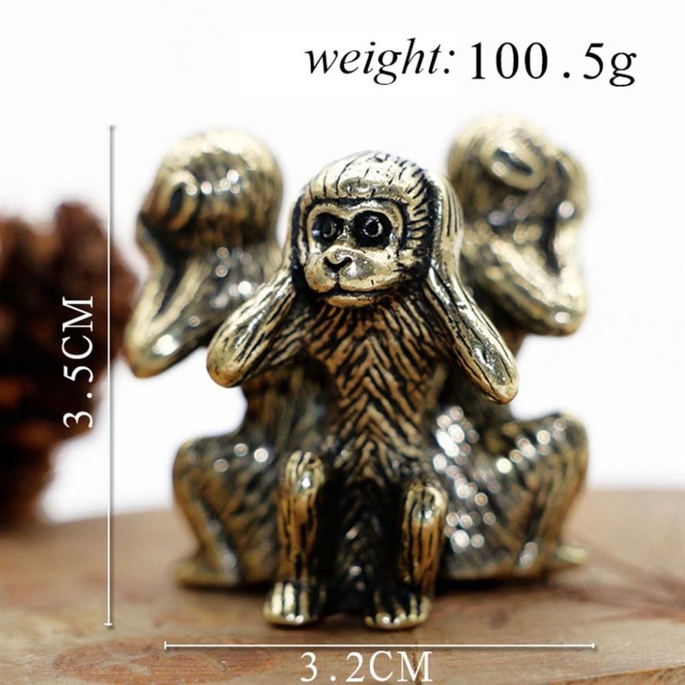 Feng Shui Warmhouse Gift Antique Wise Monkey Statue Monkey Figurines Car Ornaments Home Decor