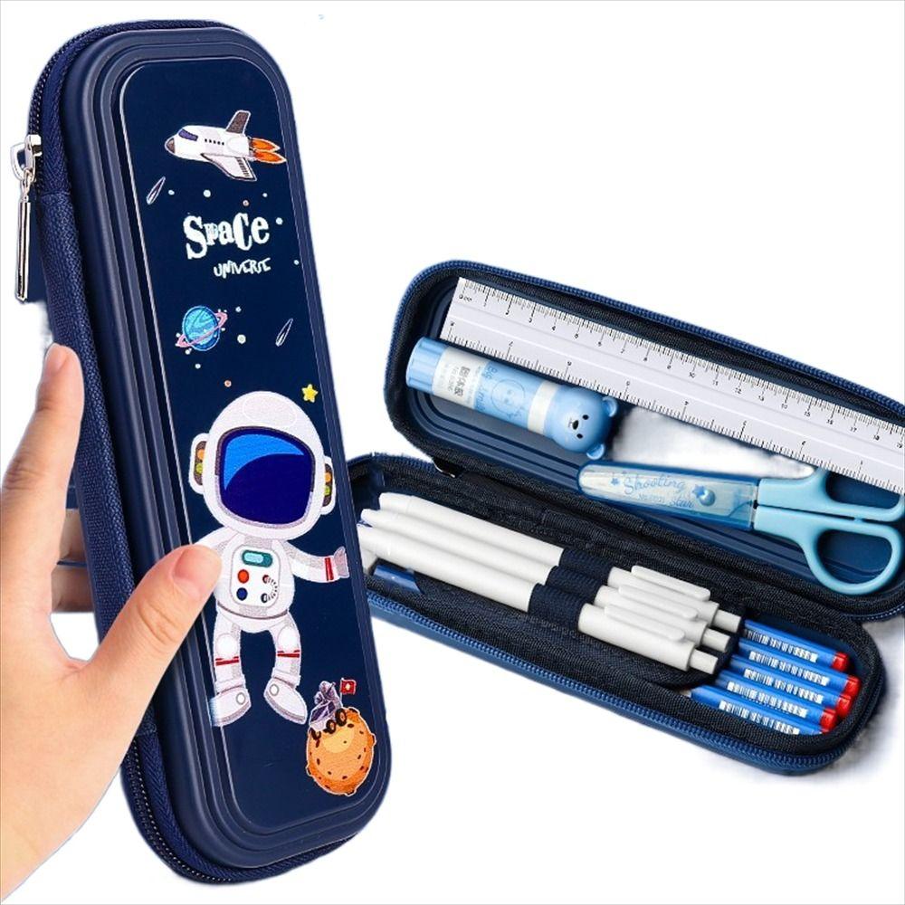 Канцелярская коробка большой емкости, водонепроницаемая коробка для карандашей, пенал для хранения, пенал для астронавтов, для мальчиков и девочек