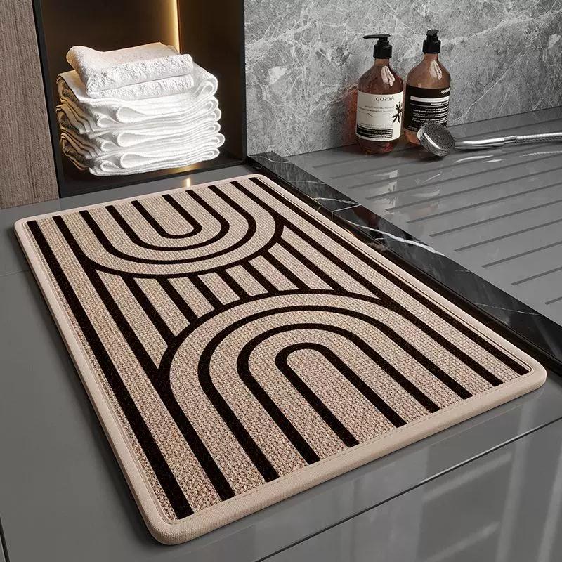 German Precision Bathroom Floor Mat, Makeup Room Absorbent Cooling Mat, Toilet Entrance Non-Slip Mat, Quick-Drying Bathroom Floor Mat