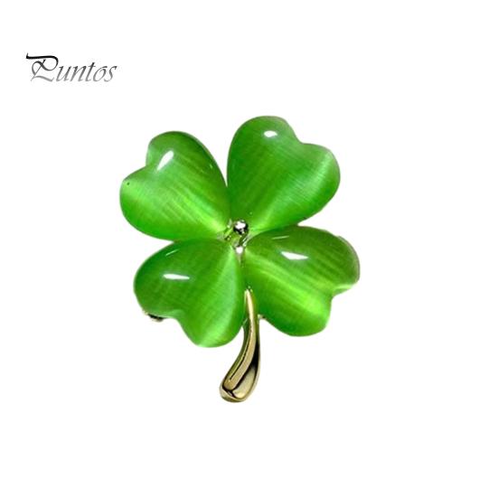 Брошь в виде клевера, украшение для воротника официальной одежды, брошь с растением, ювелирные изделия для одежды, гладкая реалистичная форма листа, антикоррозийная легкая булавка для одежды