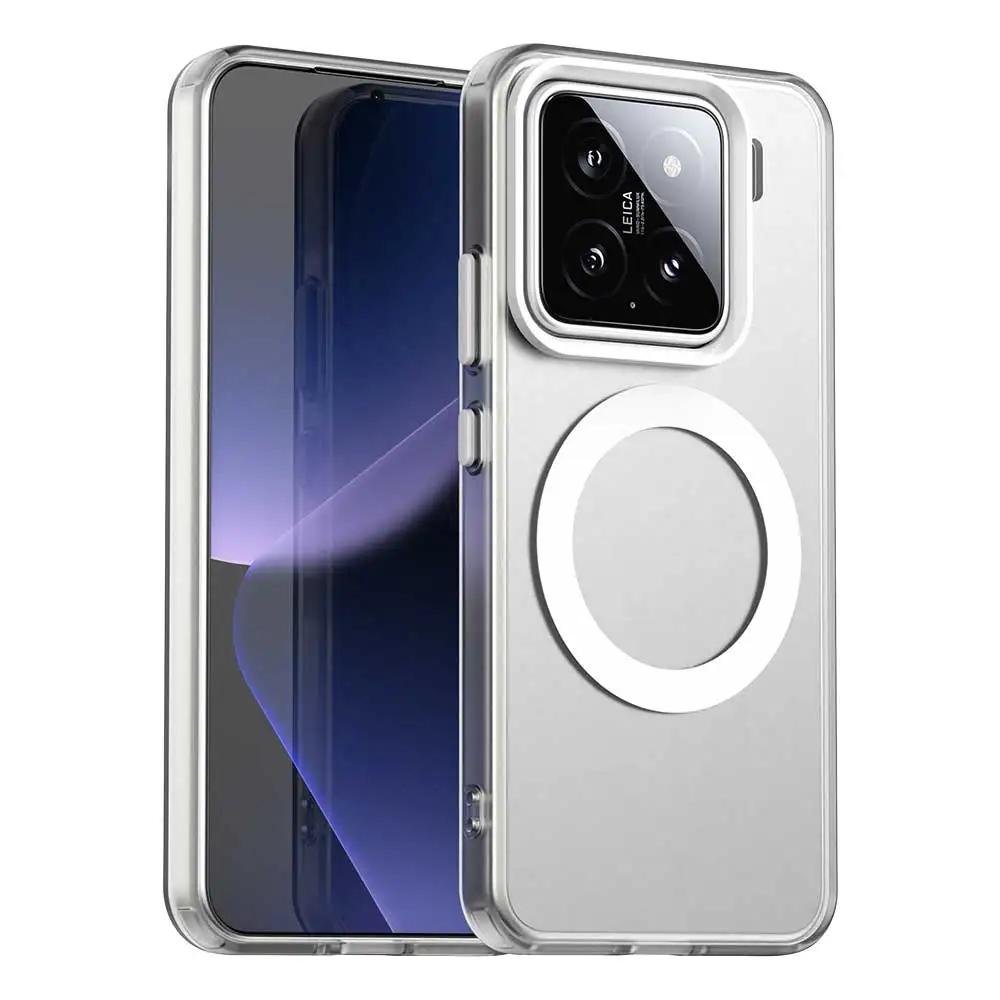 Минималистичный Дизайн Конфетный Цвет Матовый Прозрачный Чехол Для Xiaomi 15T Pro 14T Pro 17 Pro Max Магнитная Беспроводная Зарядка Противоударный Чехол