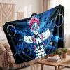 Demon Slayer Printed Flannel Blanket, Skin Friendly Warm Throw for Indoor Couch Bed Daily Use