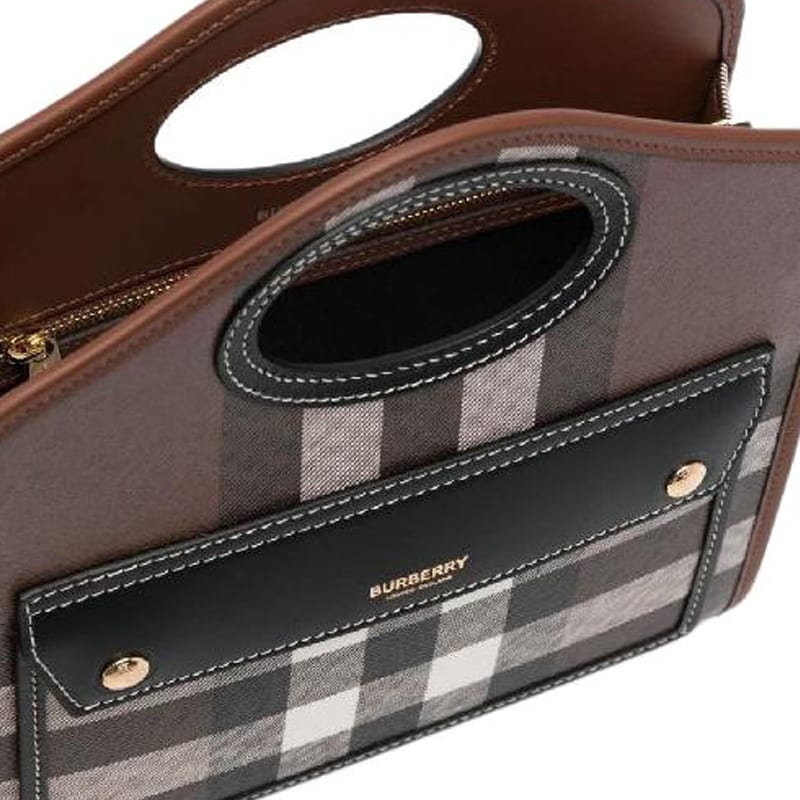 Burberry Cotton Shoulder Bag, Crossbody Bag, Handbag Women's Brown 80713861