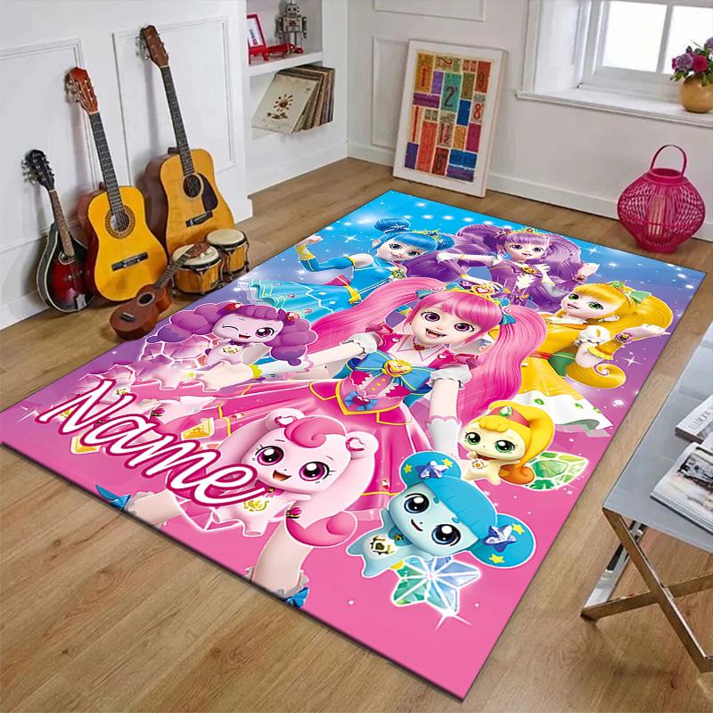 Custom Catch Teenieping Magic Sweetheart Коврик с персонализированным именем, Моющийся полиэстеровый коврик для прихожей, Подарок на Рождество, Пасху, День благодарения