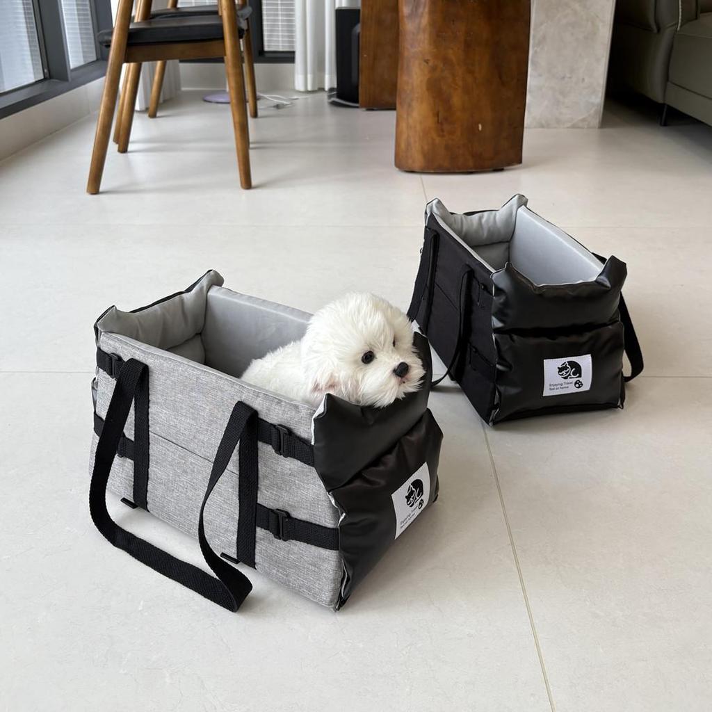 Leather Car Console Pet Bed & Seat Mat for Cats and Dogs