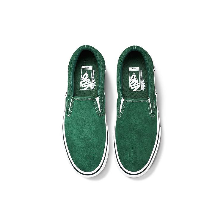 Vans Слипоны Pro Classic Низкие Повседневные Кеды для Скейтбординга Унисекс Зеленые VN0A347VW5Q