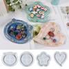 1pc Concrete Heart Cat Flower Shape Storage Tray Silicone Mold DIY Gypsum Cement Heart Tray Storage Resin Epoxy Mold