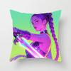 New K-Pop Demon Hunter Girl Group Animation Throw Pillow Peripheral Animation Printed Throw Pillow Game Chair Cushion Home Cushion