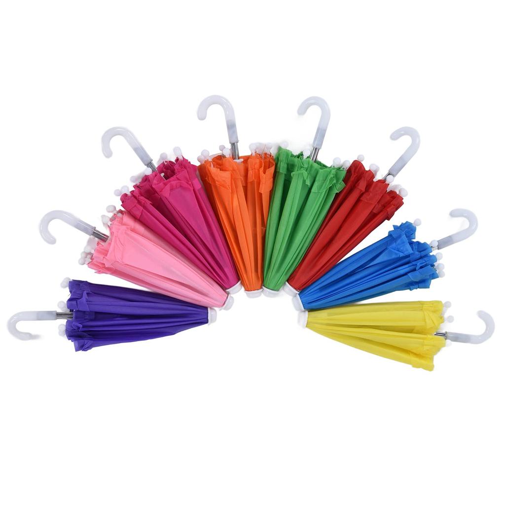 Миниатюрный зонтик кукольный зонтик разноцветный 8 штук милый