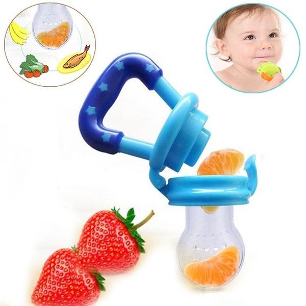 Baby Silicone Fresh Food Feeder Fruit Safe Nipple Teether Bite Bag