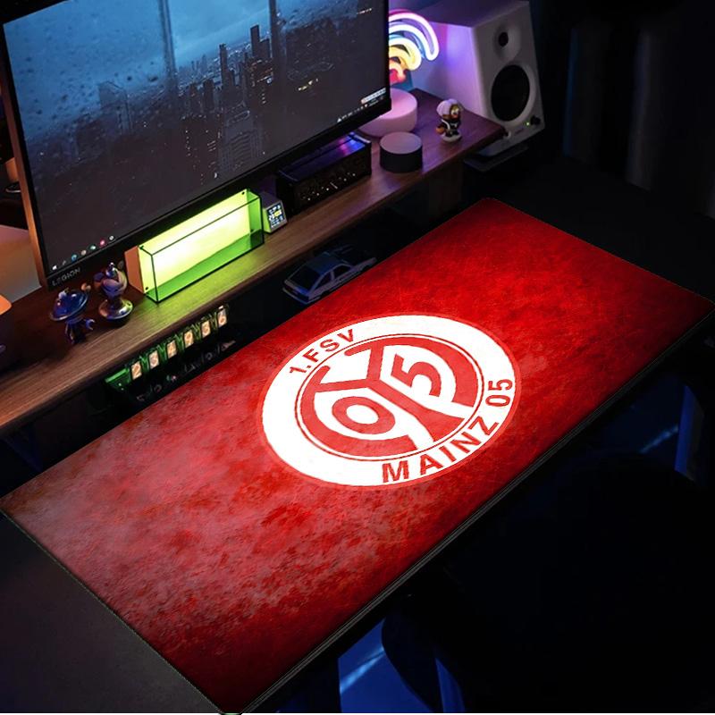 Red Emblem FSV Mainz Mouse Pad, Rubber Base, Mouse Pad for Gamers and Office Use, Gaming Desk , Easy To Clean Mat Christmas fan gifts