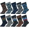 Мужские хлопковые черные узорчатые носки Happy Colorful Funny Stylish Casual Business Dress Socks