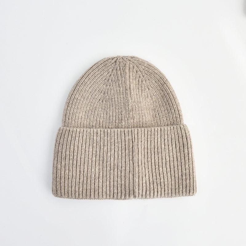 Custom Winter Knit Beanie Hat Soft Wool Hats for Women Men Unisex Wide Cuff Skull Tuque Cap With Custom Logo
