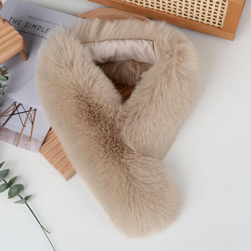 1PC Versatile Shawl Fashionable Multicolor Magnetic Suction Warm Scarf Gift Imitation Fox Fur Collar Plush