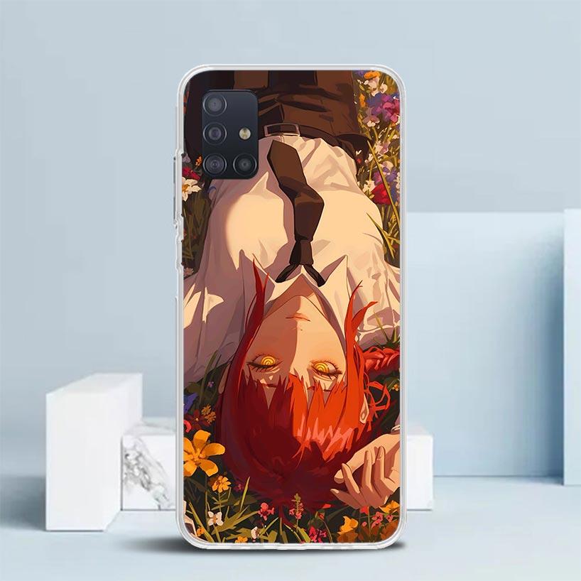 Чехол C-Chainsaw Mans Makima Мягкий для Samsung Galaxy A12 A22 A32 A52 A72 A02S Чехол для телефона Note 20 Ultra 10 S10 Plus A51 A71 A50S