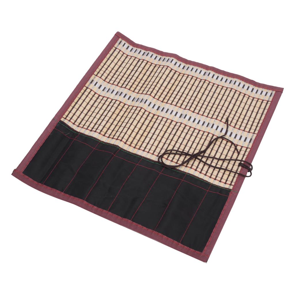 Кисть для рисования, бамбуковая сумка на колесиках, чехол для ручки для каллиграфии, набор для штор, художественные принадлежности