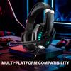 3.5mm Gaming Headphone, Over Ear Game Headset, Noise Cancellation Earphone with Mic, LED Light, Volume Control for Laptop, Tablet, Mobile Phones, Desk