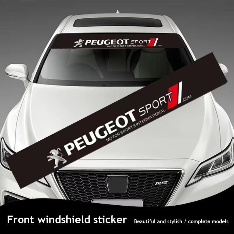 For Peugeot 106 107 108 206 207 208 301 307 308 406 407 408 508 607 2008 3008 4008 5008 GT RCZ RifterCar Windshield Sticker Fron 6RQ