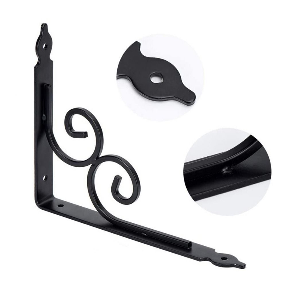 Thickened Metal Shelf Bracket Black White Triangle Bracket Support Shelf Corner Brace  Universal