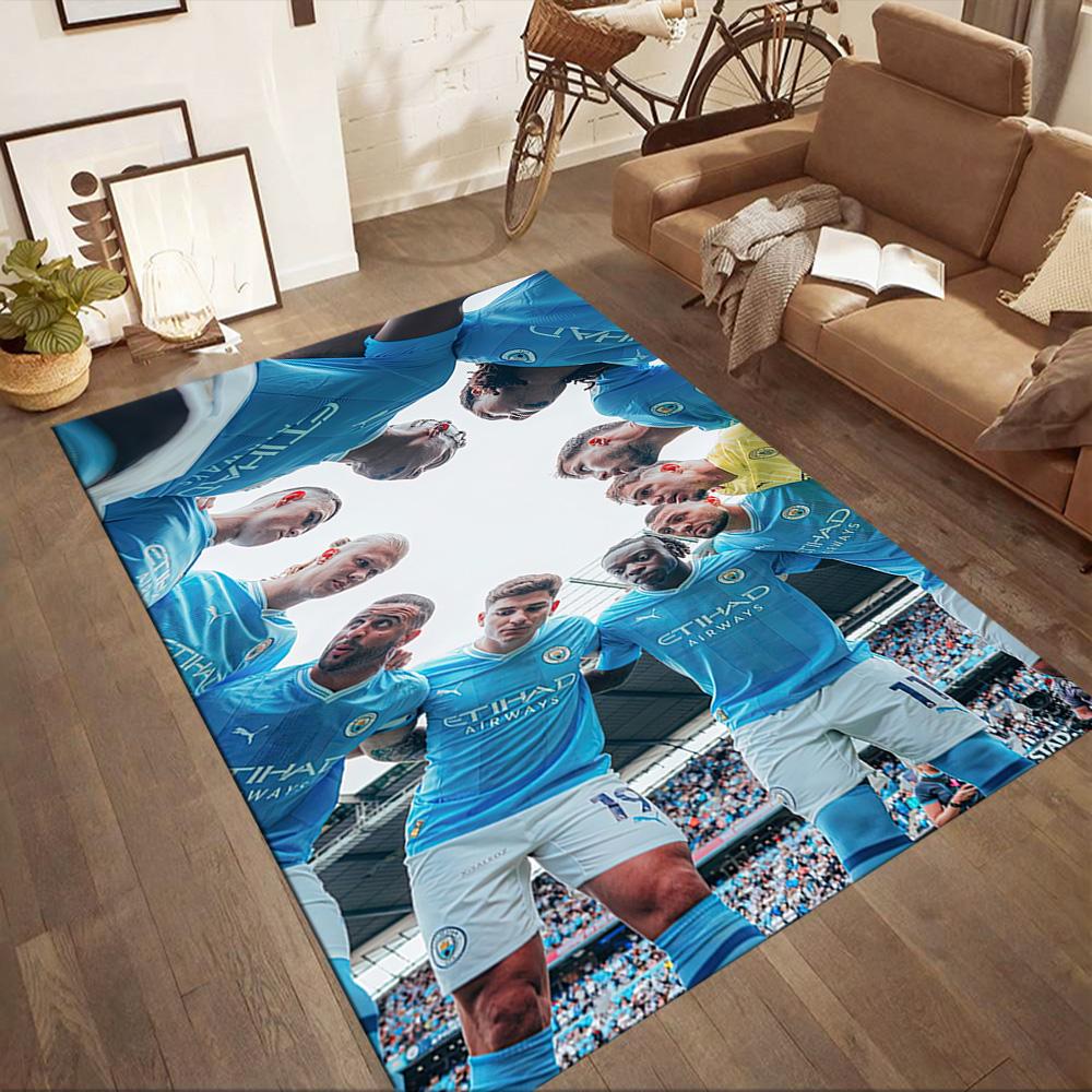 Manchester City Area Rug Perfect For Kitchen Entryway Bedrooms Balcony Antislip Rug Anime Office Decor Luxury Gift For Birthday Christmas Wedding