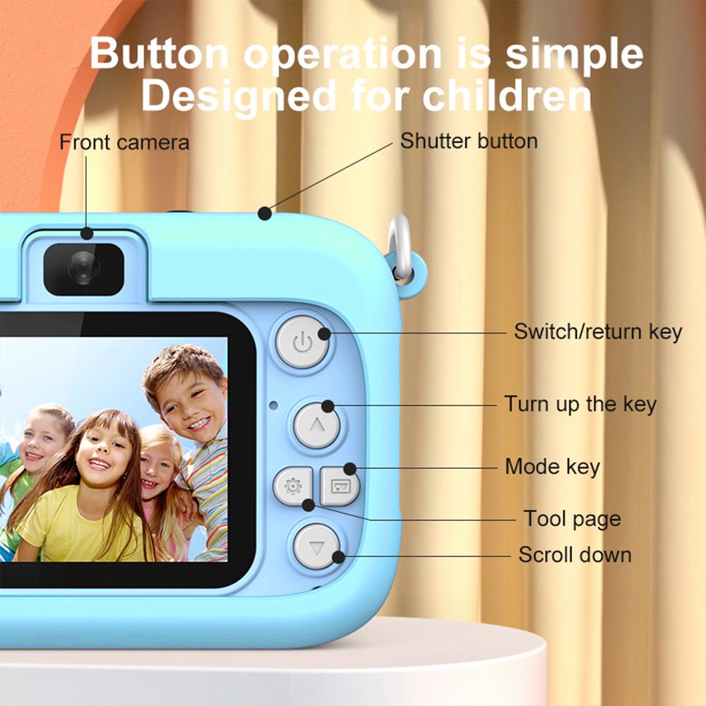 1080P Kids Camera Cute Digital Camera 20MP Children Camera Cartoon Kids Selfie Camera for Boys And