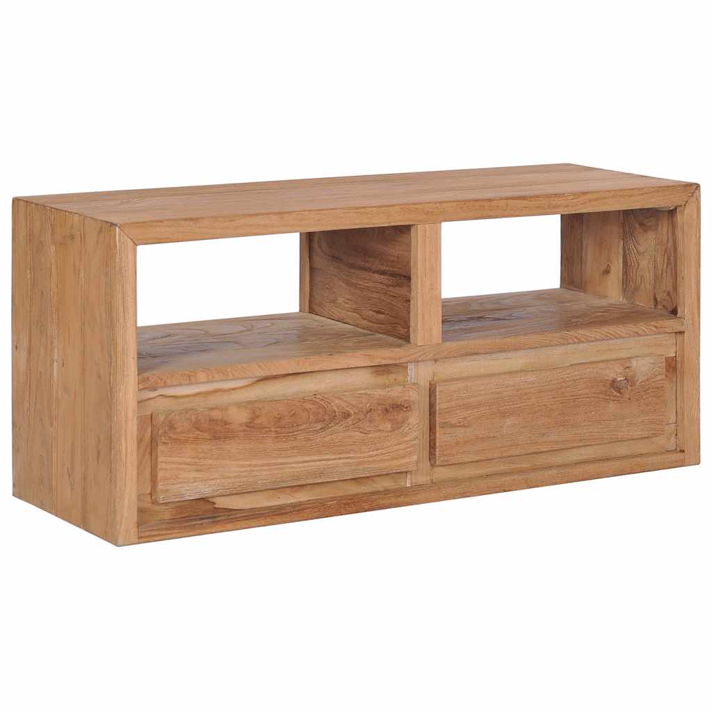 TV Stand 90x30x40 cm Solid Teak Wood