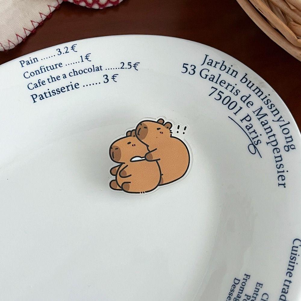 Милая брошь капибара, значок животного Капибара, булавка с изображением капибары, унисекс