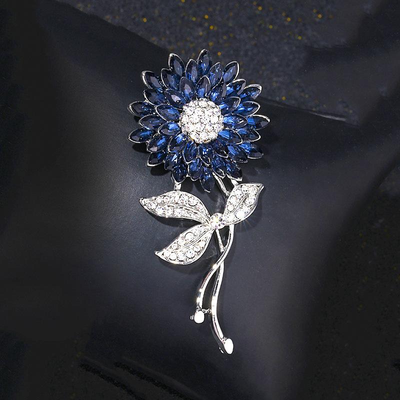 Tide Sun Flower Brooch High-End Sunflower Brooch Versatile Suit Sweater Pin Plant Flower Accessories