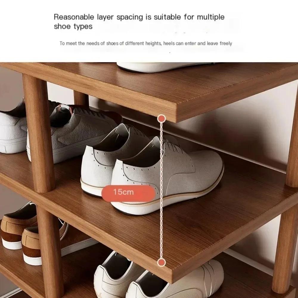 Простая полка для обуви. Мебель из массива дерева. Большая вместимость. Устойчивые полки для обуви. Экономия места. Многоуровневые перегородки. Стеллажи для общежития.